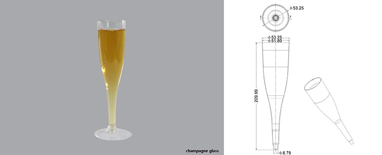 Specifications for champagne glass